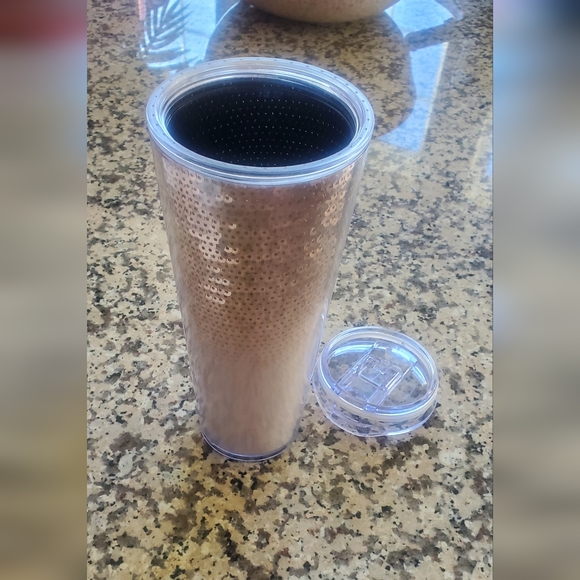 Starbucks Cold Cup - 24oz Rose Gold Sequin - Picture 3 of 5